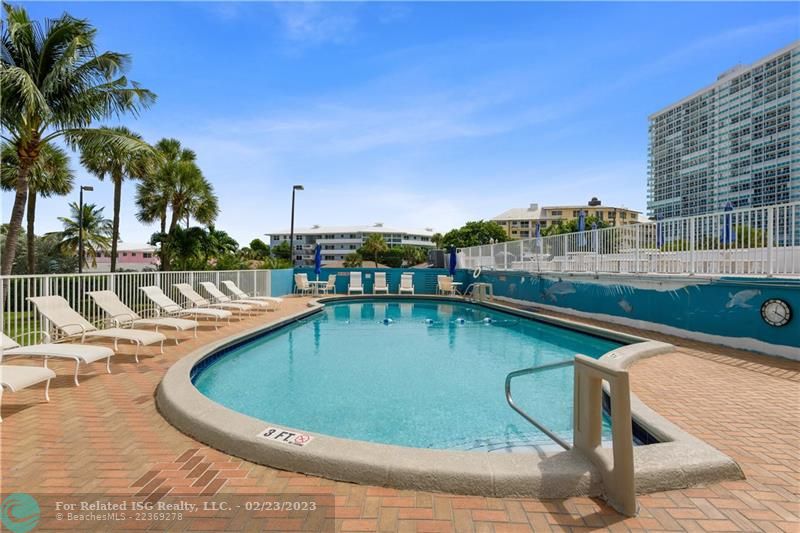 Year-round heated pool.