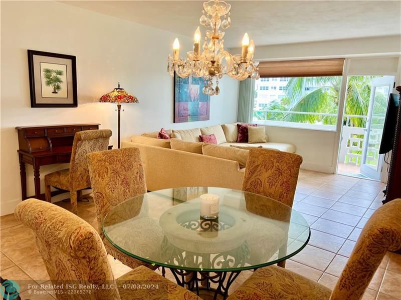 Open concept with spacious dining area