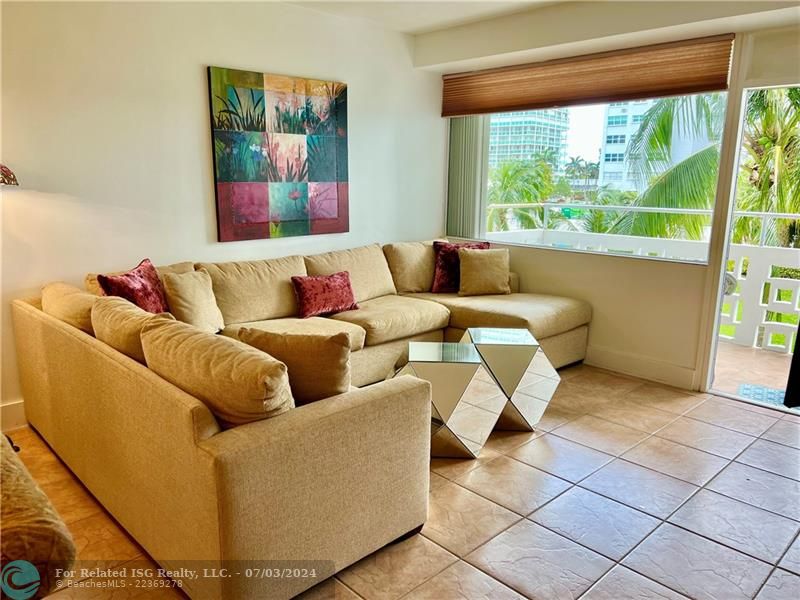 Roomy living room with gorgeous views