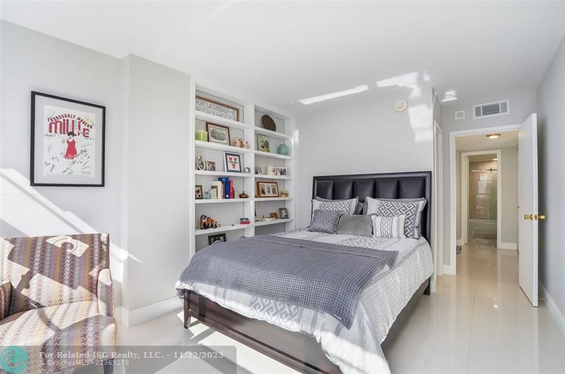 Light filled guest bedroom