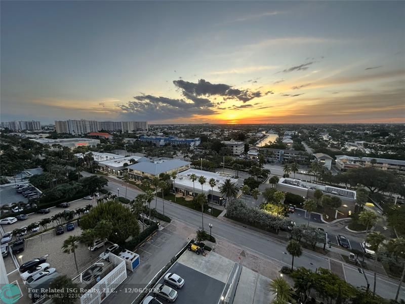 Southwest Corner Sunset from Wrap Around Balcony