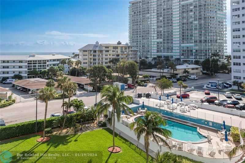 Enjoy cruise ships, ocean views and sunrises from your balcony.