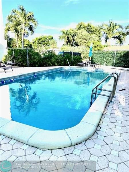 Beautiful pool and lounging areas