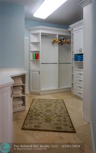 Master closet with laundry