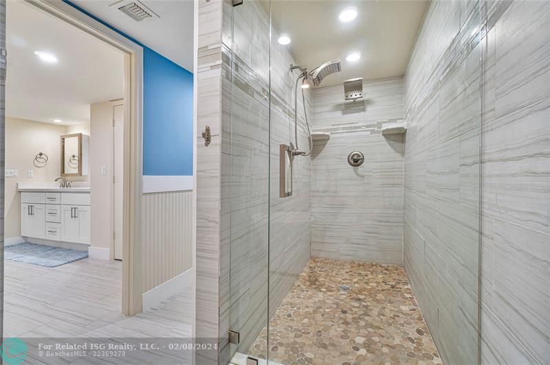 Large walk-in shower