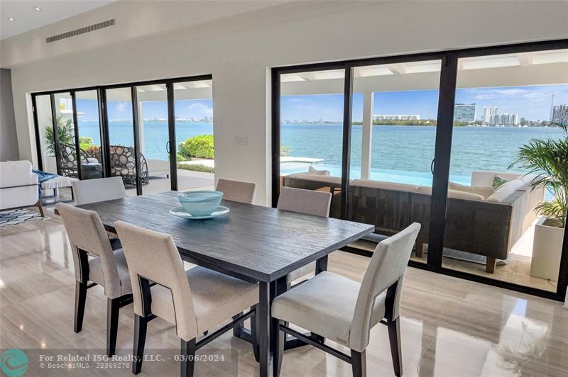 Overlooking the covered porch and Bay