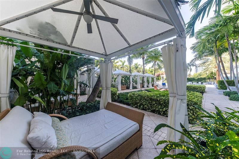 Relax under the cabanas!