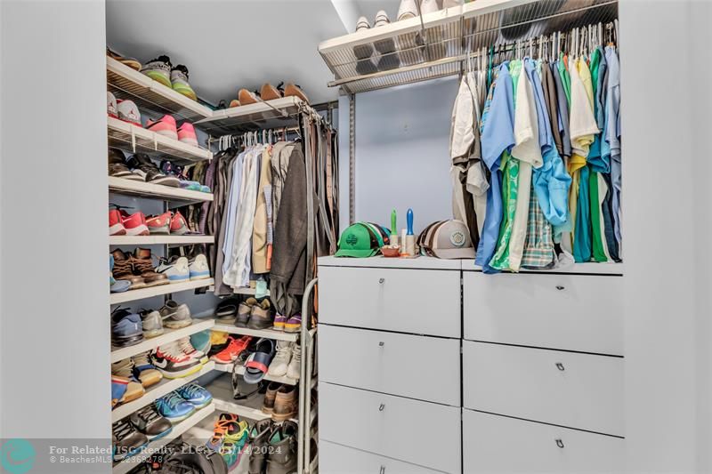 Custom Walk-in closet in master suite