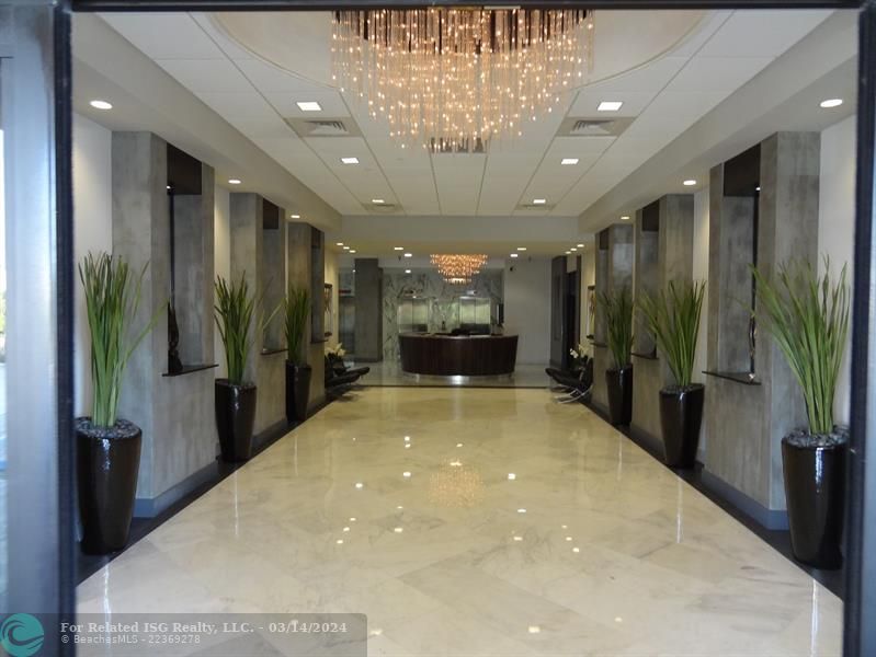 Elegant Berkley South lobby entrance