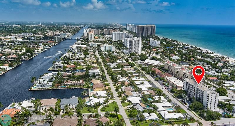 Building between Intracoastal and Ocean