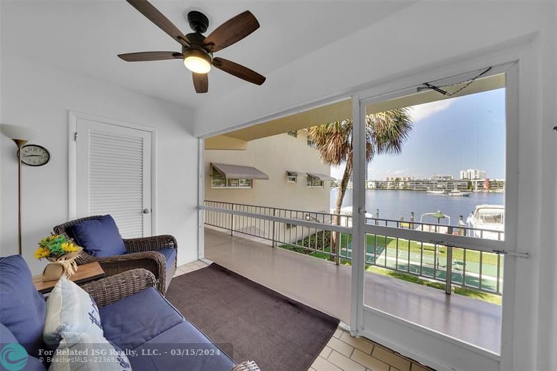 Step outside onto the balcony and be mesmerized by the water view