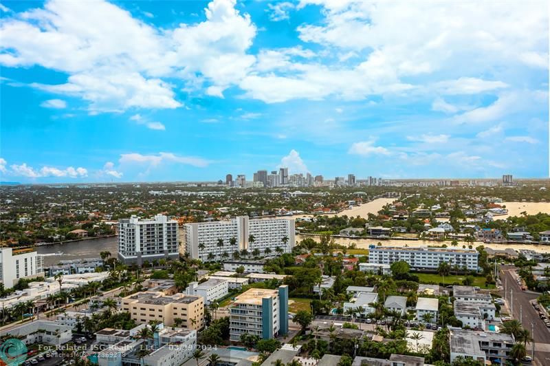 Intracoastal Waterways & Downtown Fort Lauderdale Views From West Side Terrace