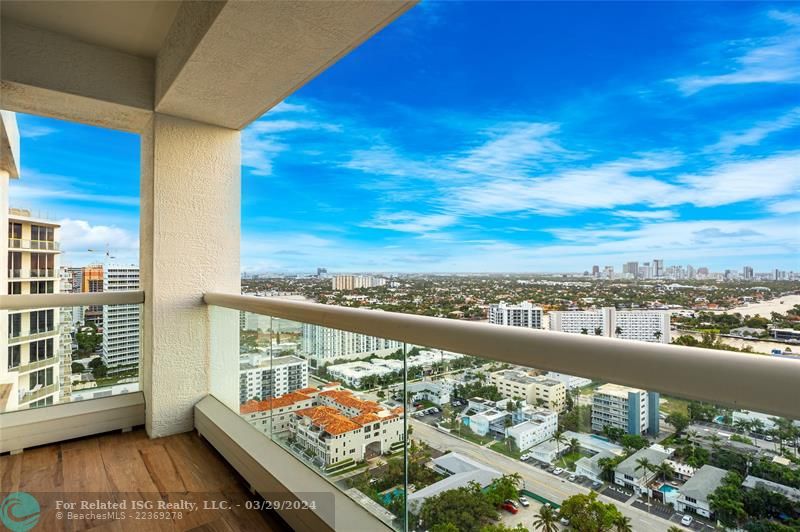 Intracoastal Waterways & Downtown Fort Lauderdale Views From West Side Terrace