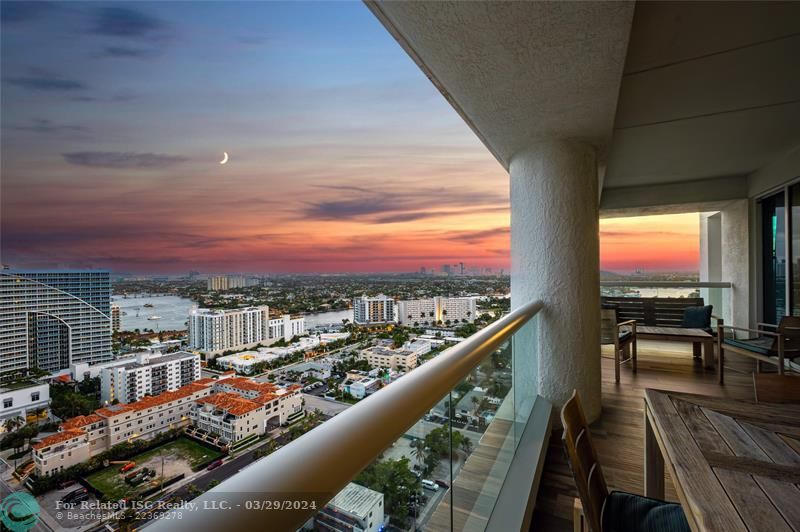 Intracoastal Waterways & Downtown Fort Lauderdale Views From West Side Terrace