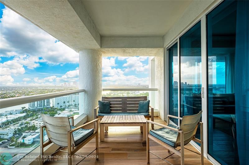 Intracoastal Waterways & Downtown Fort Lauderdale Views From West Side Terrace