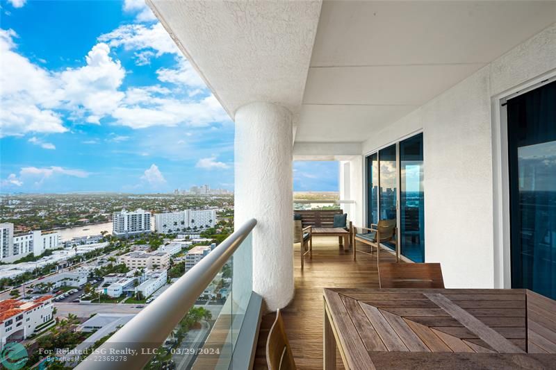 Intracoastal Waterways & Downtown Fort Lauderdale Views From West Side Terrace