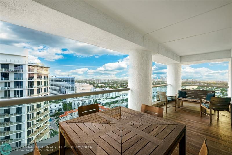 Intracoastal Waterways & Downtown Fort Lauderdale Views From West Side Terrace