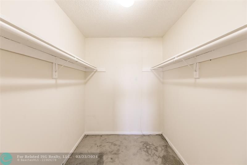 Large walk in closet in primary suite