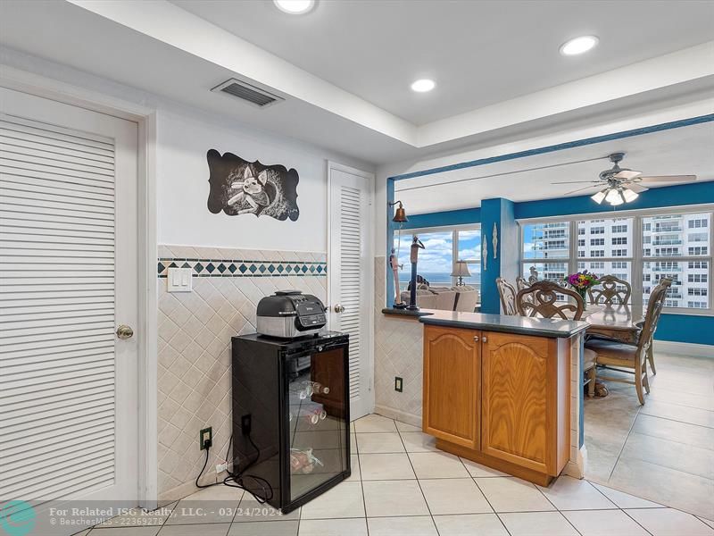 Wine Cooler in Kitchen