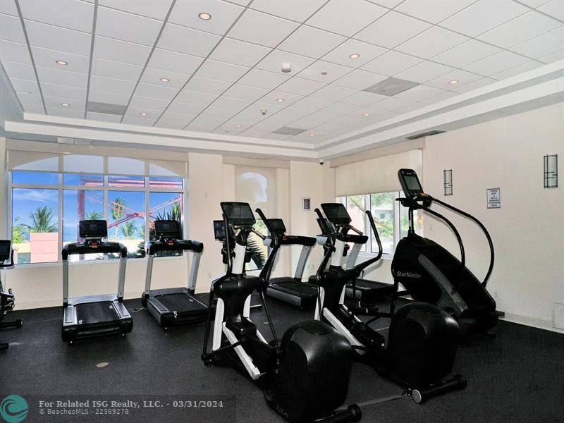 2 story gym with cardio on top