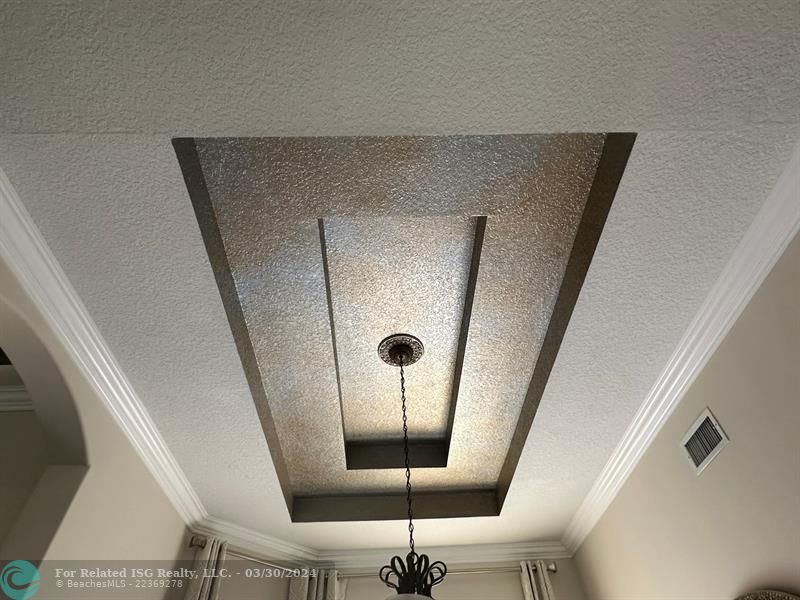 Coffered Ceiling in Formal Dining Room