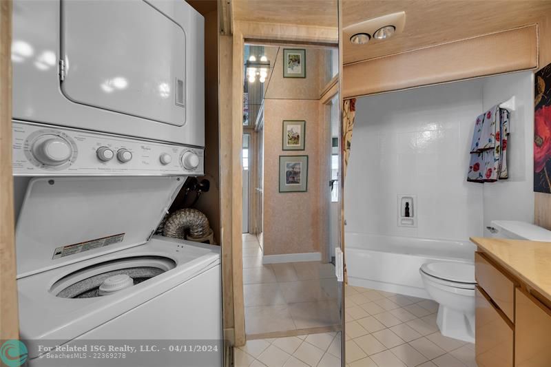 Washer & Dryer in Guest Bathroom