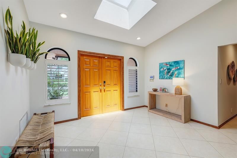 FOYER WITH IMPACT RATED SKYLIGHTS