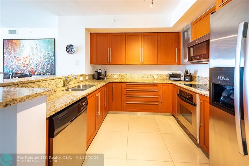 Kitchen, entry foyer to the right