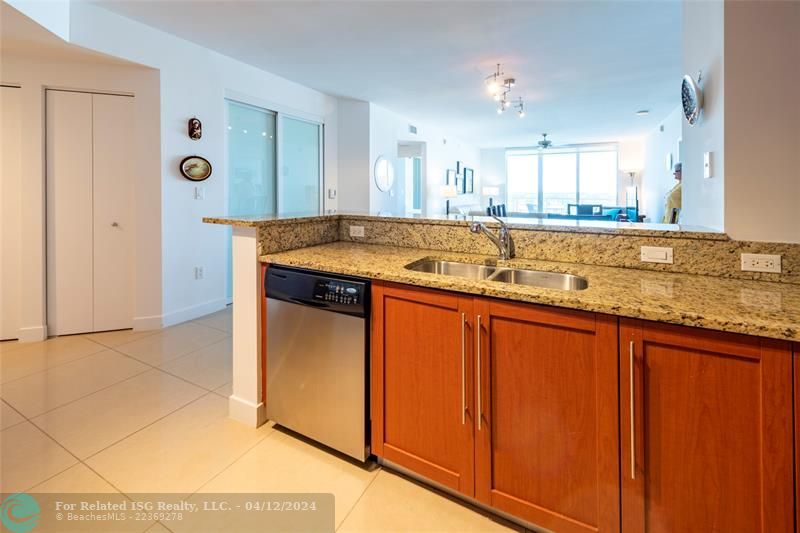 Kitchen, entry foyer to the right