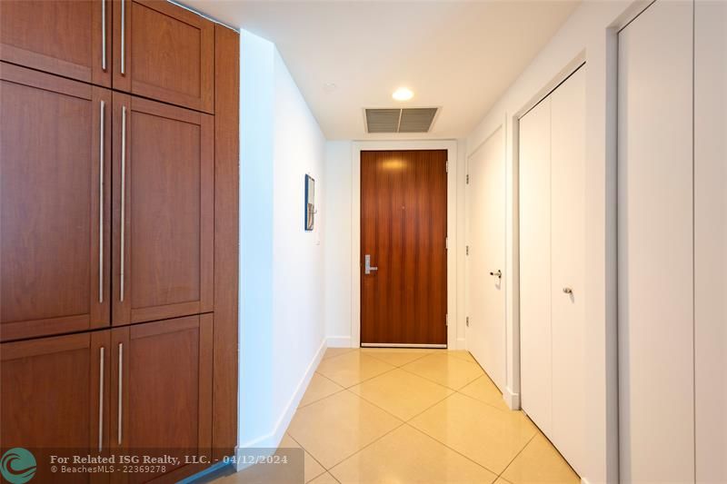 Entry foyer inside the apartment