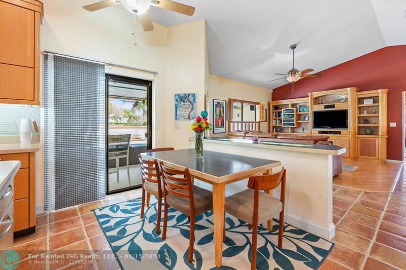Eat in kitchen with patio views!
