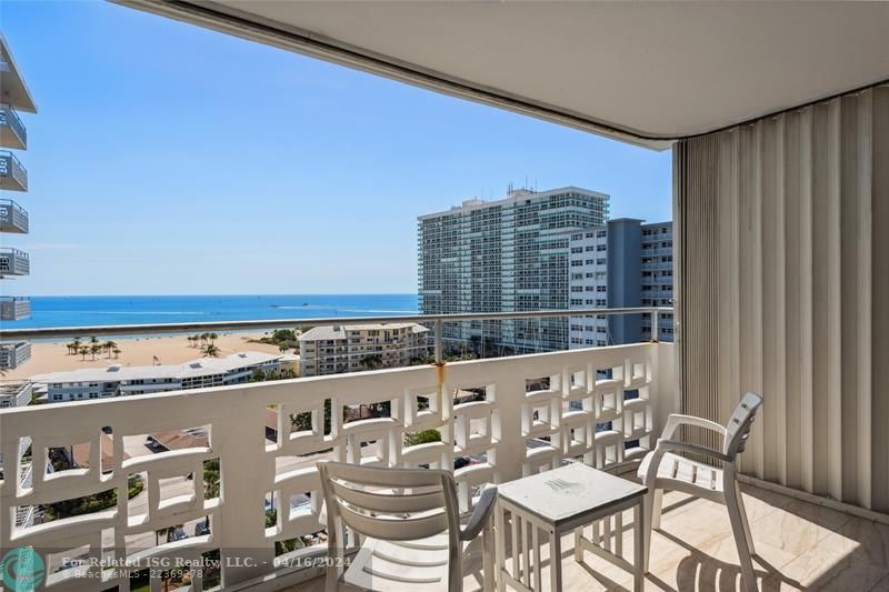 Direct ocean views from your balcony.