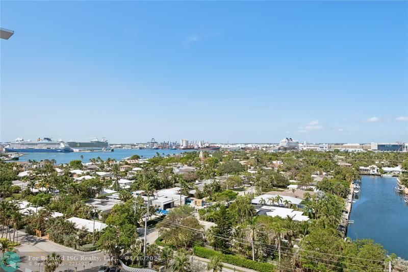 Views of the Port. Watch cruise ships arrive and depart.