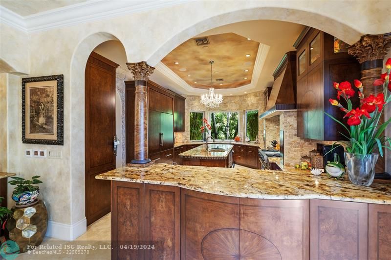 Neff Kitchen features Burl Wood Cabinetry