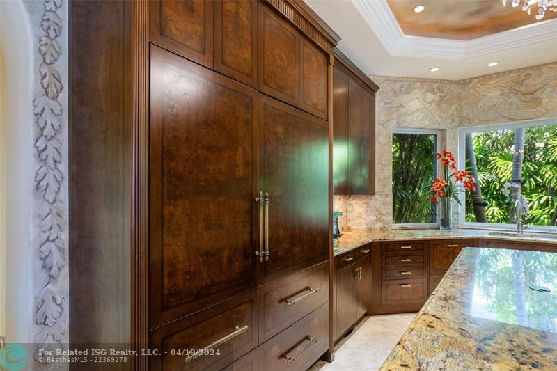 Neff Kitchen features Burl Wood Cabinetry