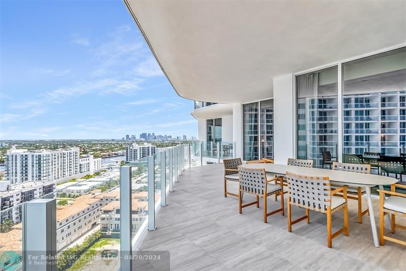 Intercoastal Views from Unit Expansive Balcony