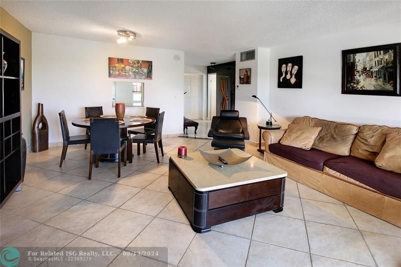 Living room Dining area toward front door