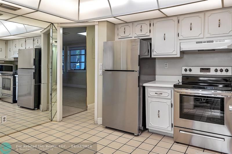 Entrance from Kitchen Into Dining & Living Room