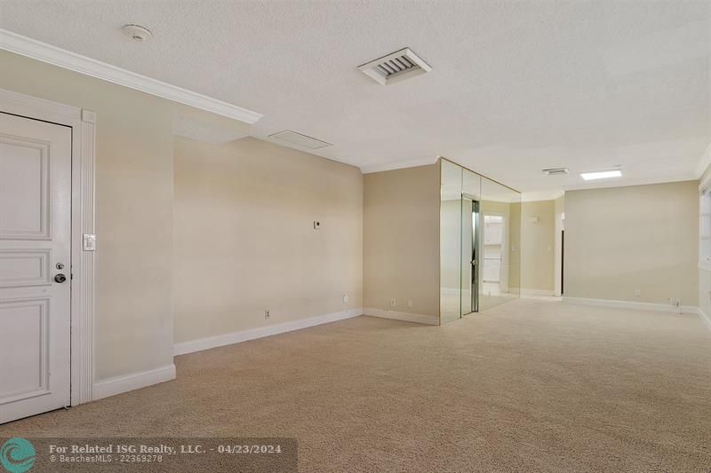 Entrance from Main Lobby to Spacious Living Room and Dining Room