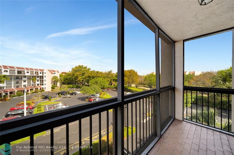 Private Screened Balcony Off Master Bedroom