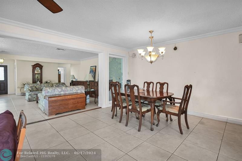 Dining area looking towards living room