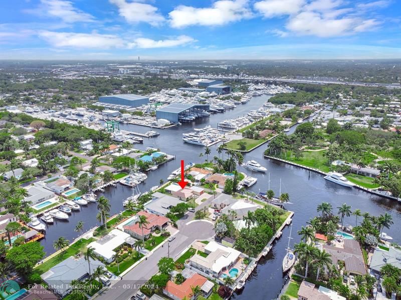 View of marinas and yachts passing by