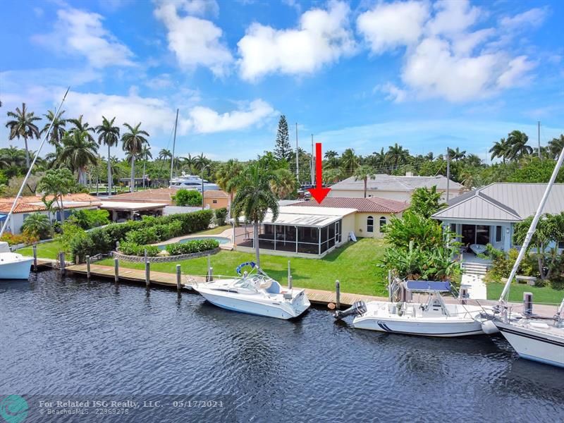 Large waterfront backyard