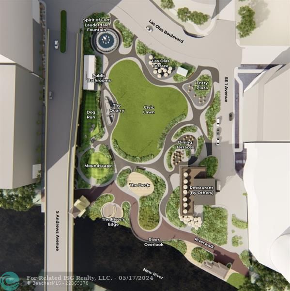 Huizenga Park redevelopment. Courtesy FTL DDA.