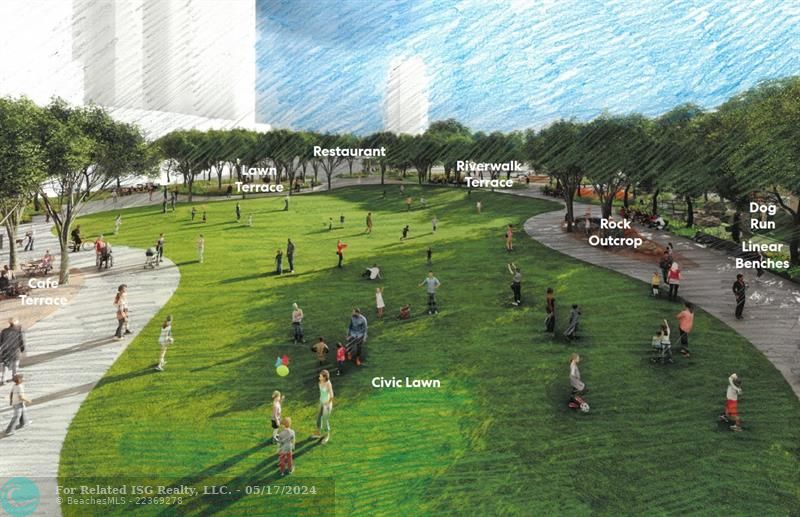 Huizenga Park redevelopment. Courtesy FTL DDA.