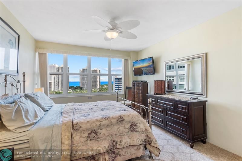 Primary bedroom with ocean view