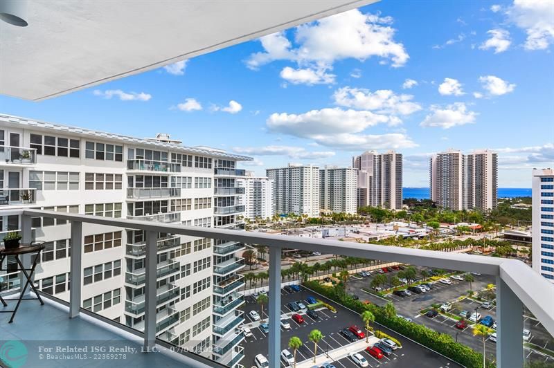 Glass balcony allows for open view