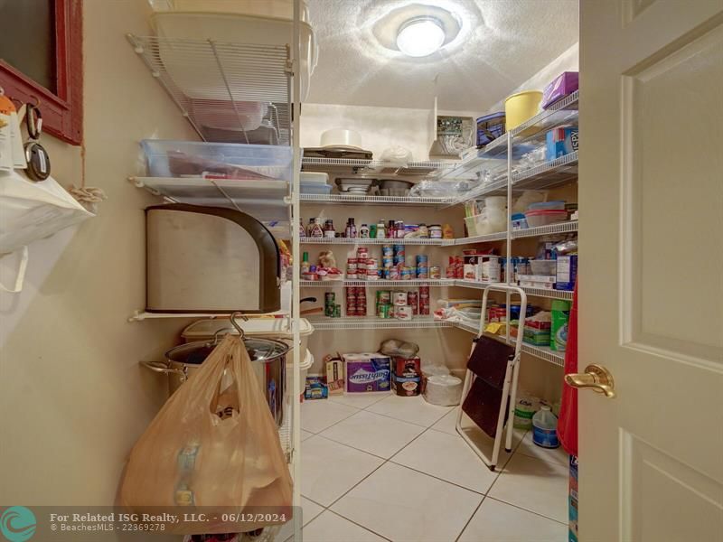 Real walk-in pantry