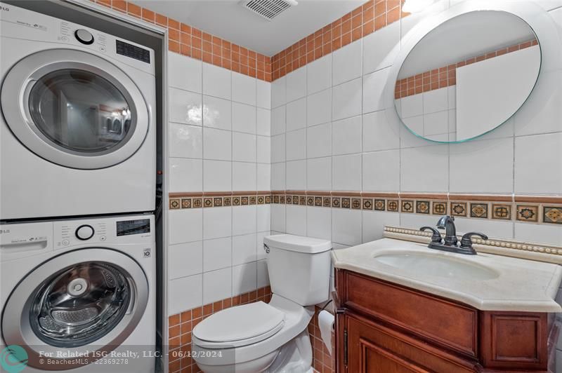 Half bath with washer / dryer