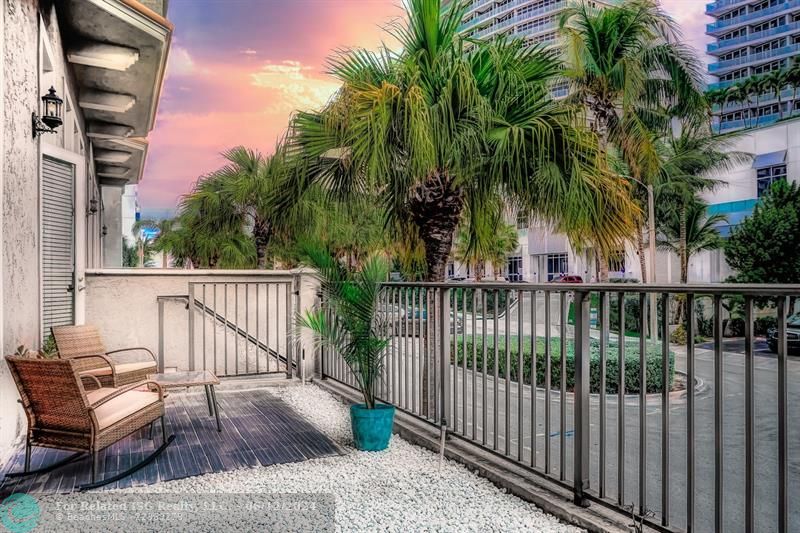 Front patio on Riomar St.